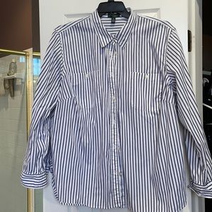 3x classic Ralph Lauren blue n white cotton shirt